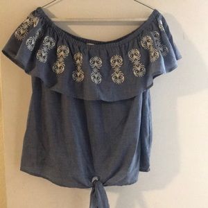 Off the shoulder crop top